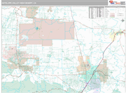 Palm Bay-Melbourne-Titusville Metro Area Wall Map Premium Style